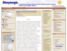 Tablet Screenshot of biosynergie.org